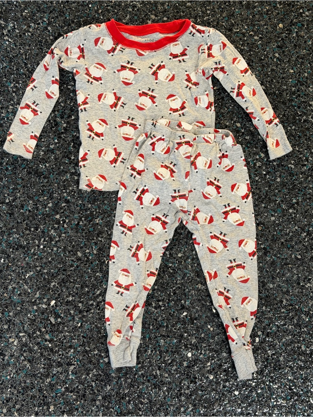 Baby Boy Child of Mine by Carters 24 Months Santa Christmas Pajamas Pj Set